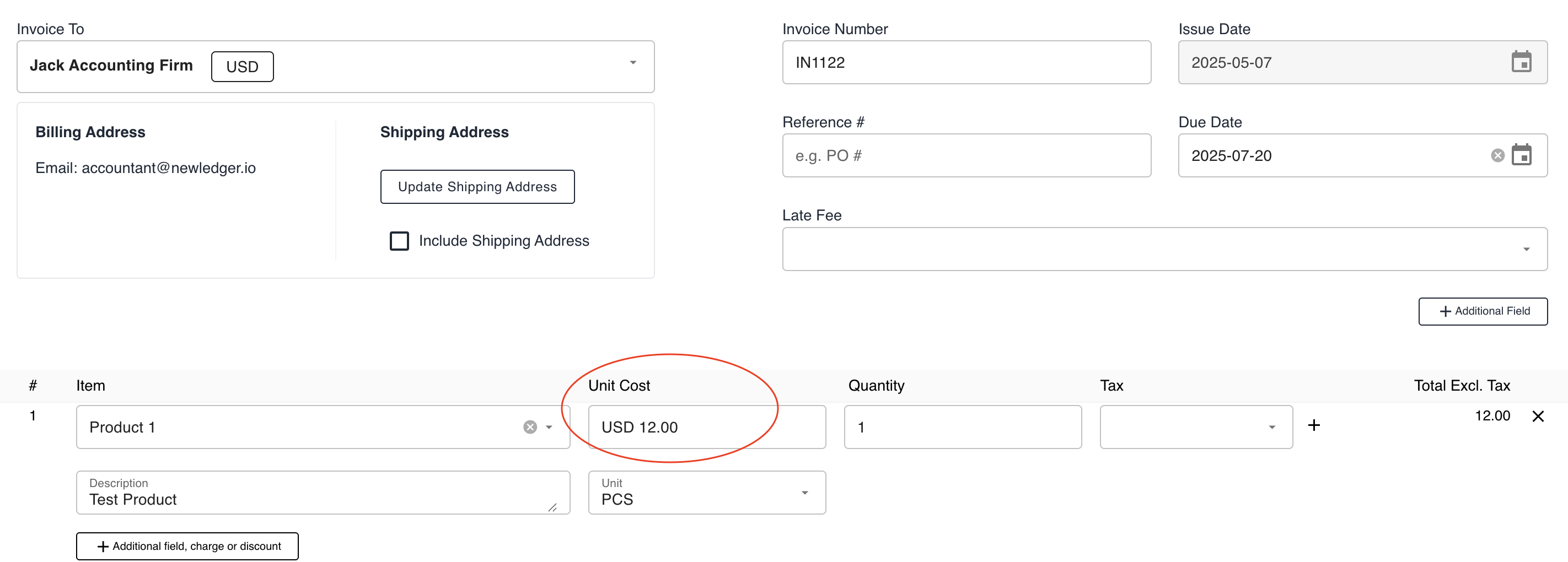 Invoice comparison showing client-specific pricing