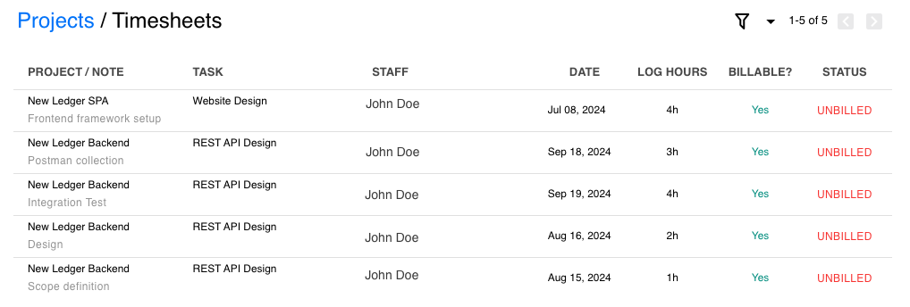 Connected Time And Billing Data